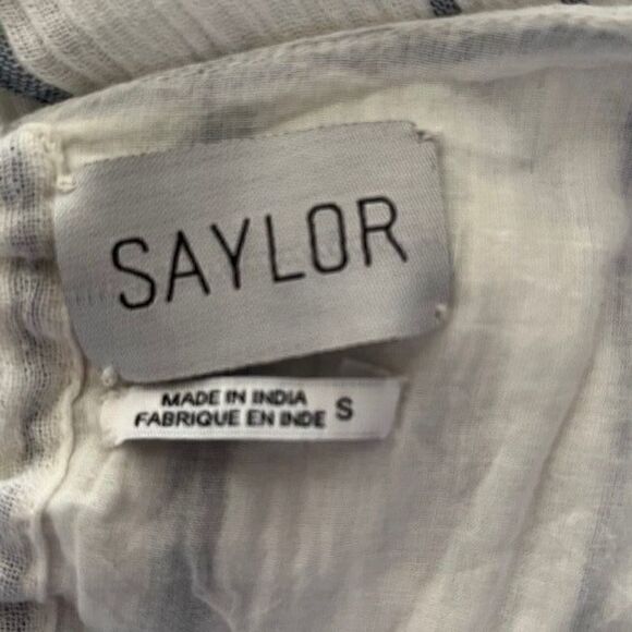 Saylor Striped Pom Pom Gretchen Midi Dress Size Small - Picture 14 of 14